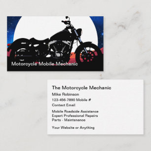 Cartões de Visita de Mecânico de Motocicletas Móve