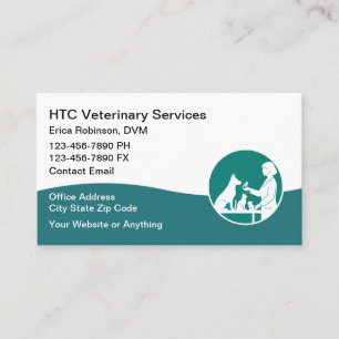 Cartões de Visita de Médico Veterinário para Anima