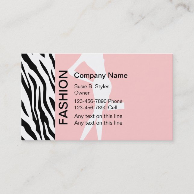Cartões de Visita de Moda (Frente)