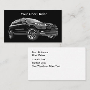 Cartões de Visita de Motorista de Luxo da Uber