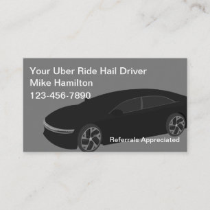 Cartões de Visita de Motorista de Uber Elegantes