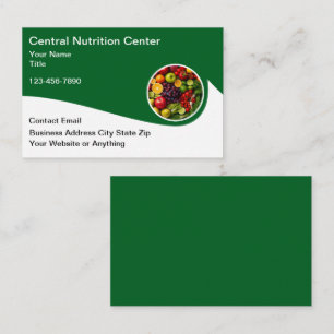 Cartões de Visita de Negócios de Alimentação e Nut
