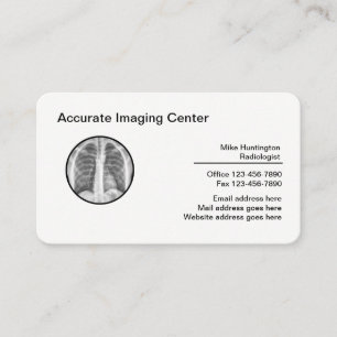 Cartões de Visita de Negócios de Imagem Médica de