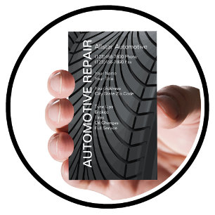 Cartões de Visita de Negócios de Pneus Automotivos