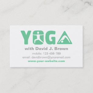 Cartões de Visita de Negócios de Yoga Modernos Ver