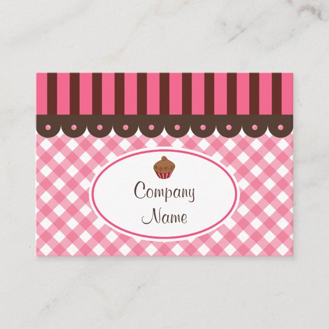 Cartões de Visita de Padaria de Cupcake (Frente)