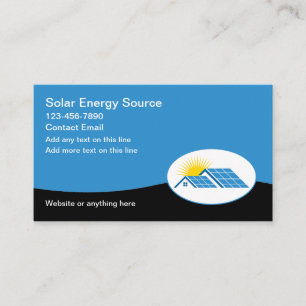 Cartões de Visita de Painéis de Energia Solar