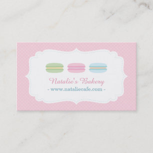 Cartões de Visita de Patisserie de Macarons Doces 