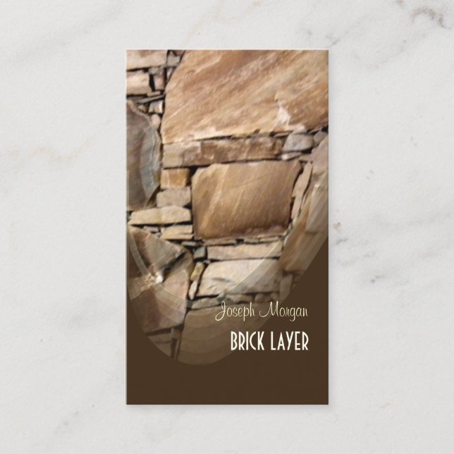 Cartões de visita de pedreiros, trabalhadores de p (Frente)