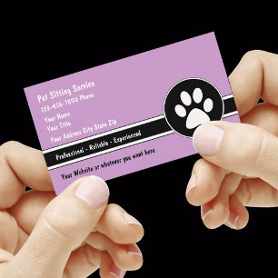 Cartões de Visita de Pet Sitter