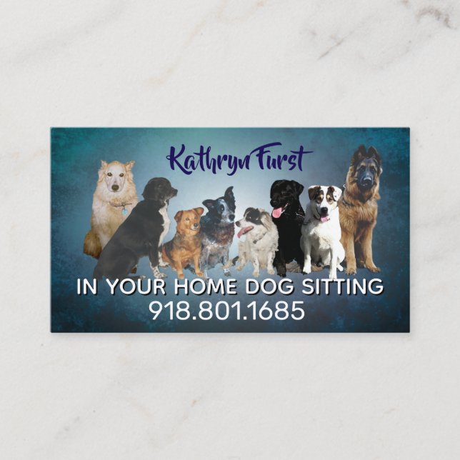 cartões de visita de pet sitting (Frente)