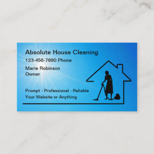 Cartões de Visita de Profissional de Limpeza de Ca