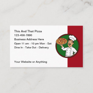 Cartões de Visita de Restaurante Italiano e Pizzar