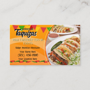Cartões de Visita de Serviço de Taco