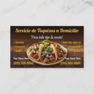 Cartões de Visita de Serviço de Taco