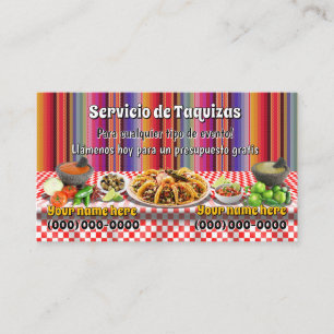 Cartões de Visita de Serviço de Taco