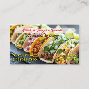 CARTÕES DE VISITA DE SERVIÇO DE TACO