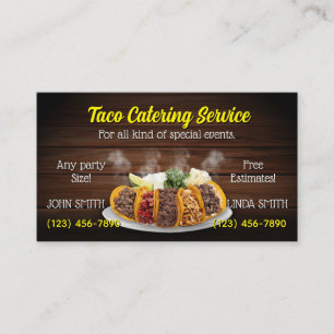 Cartões de Visita de Serviço de Taco