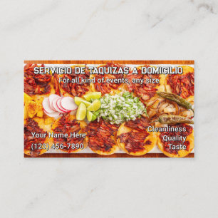 Cartões de Visita de Serviço de Taco