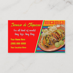Cartões de Visita de Serviço de Taco