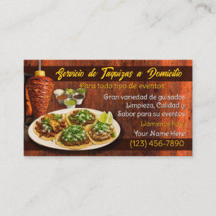 Cartões de Visita de Serviço de Taco