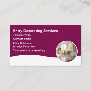Cartões de Visita de Serviços de Decoração Moderna