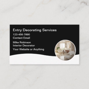 Cartões de visita de serviços de decoração moderno