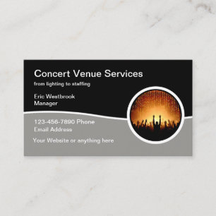 Cartões de Visita de Serviços de Local de Concerto