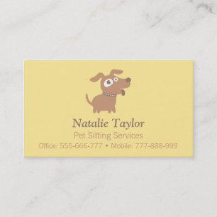 Cartões de Visita de Serviços de Pet Sitter de Cac