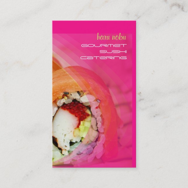 cartões de visita de sushi da PixDezines (Frente)