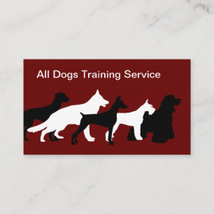 Cartões de Visita de Treinador de Cães Moderno