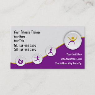 Cartões de Visita de Treinador de Fitness