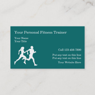 Cartões de Visita de Treinamento Pessoal de Fitnes