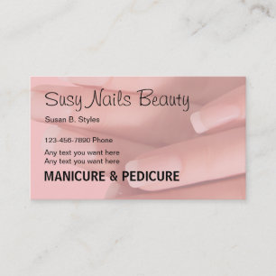 Cartões de Visita de Unhas de Beleza Manicure