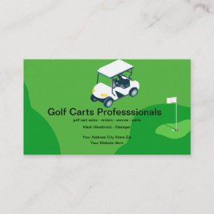 Cartões de Visita de Vendas de Carrinhos de Golfe