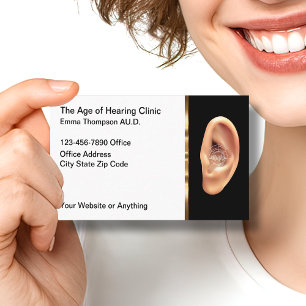 Cartões de visita do Centro de Audiologia Clássico