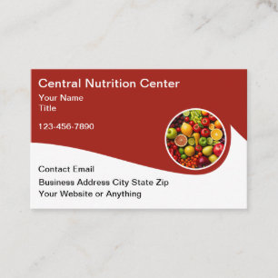 Cartões de Visita do Centro de Dieta e Nutrição