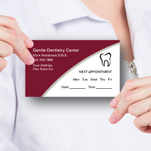 Cartões de Visita Editáveis de Consulta de Dentist