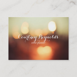 Cartões de Visita Elegantes com Luzes Bokeh