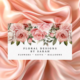 Cartões de Visita Elegantes Rosas Rosa