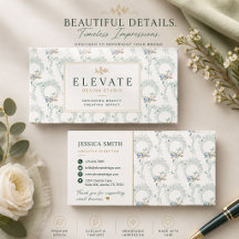 Cartões de Visita Elegantes Vintage – Design Ornam