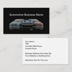 Cartões de Visita Empresariais Automotivos Gráfico