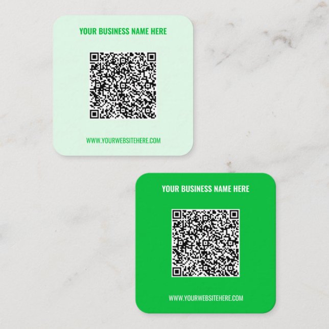 Cartões de Visita Empresariais com Código QR Exemp (Frente/Verso)