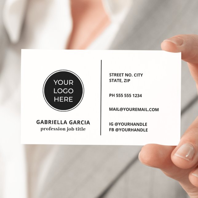 Cartões de Visita Empresariais com Design Genérico (Front of card shown in 3.5 x 2.0 inch, add your QR Code and webpage on the back.)