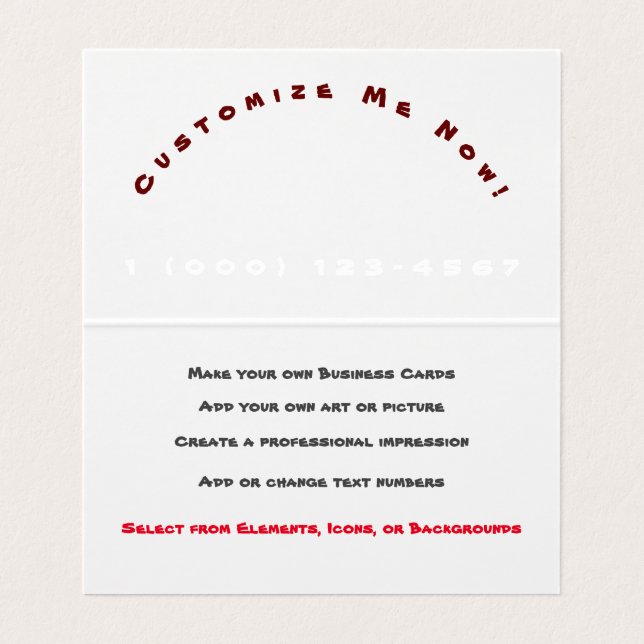 Cartões de Visita Empresariais Personalizáveis Pro (Interior Desdobrado)