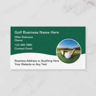 Cartões de Visita Empresariais Tema de Golfe Elega