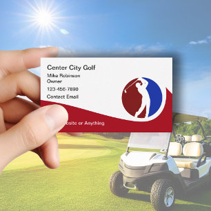 Cartões de Visita Empresariais Tema de Golfe Moder