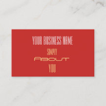 Cartões de Visita Empresariais Vermelho Dourado Si