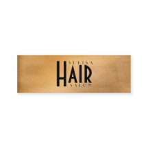 Cartões de Visita Finos Copper Metallic Hair Salon