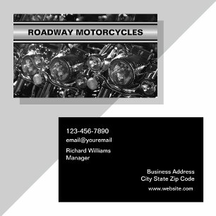 Cartões de Visita Legais com Tema de Moto